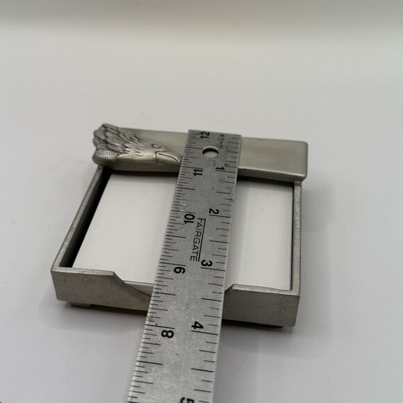 Pewter Eagle Memo Pad Holder And Card Holder - Picture 4 of 8